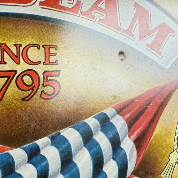 Vintage Jim Beam Metal Tray 1980 Bar Wall Sign Bourbon Whiskey Decor USA - Picture 6 of 9